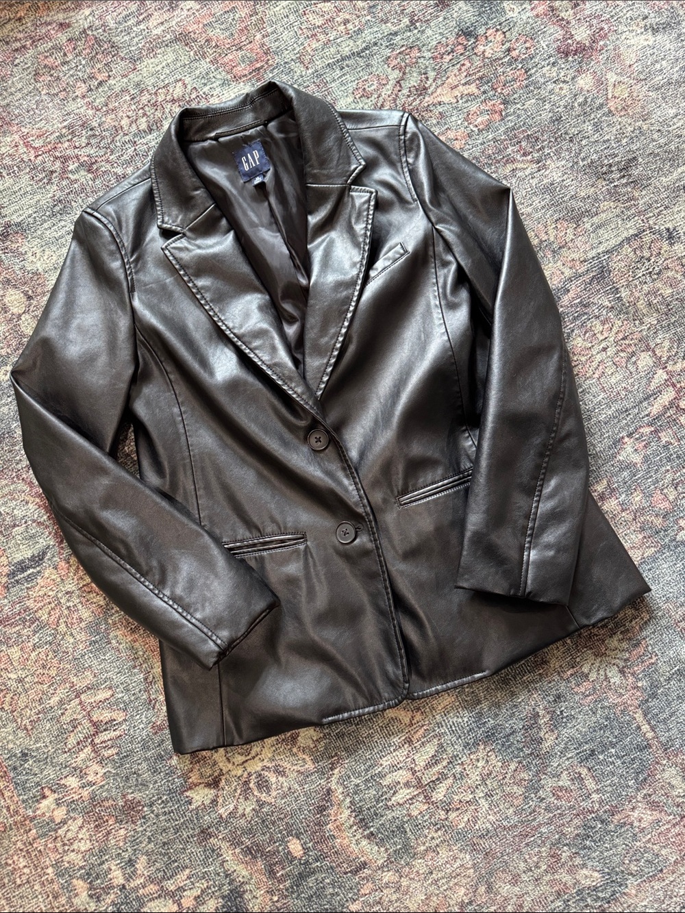Gap Faux Leather Blazer Size XS Petite